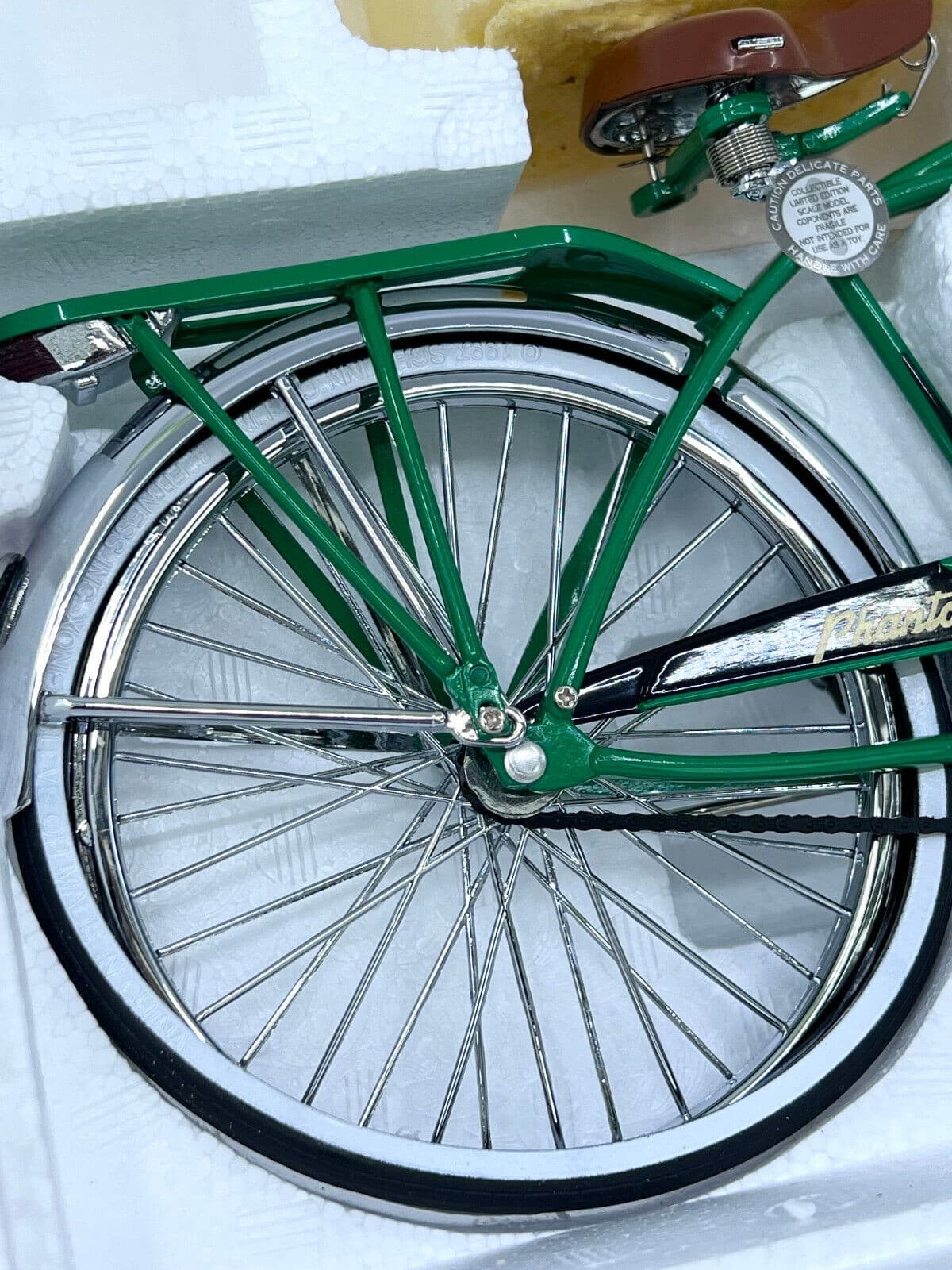 Schwinn Phantom DieCast Model Bicycle 1997 Green LE 1:6 Scale Box Cert Xonex Vtg 5