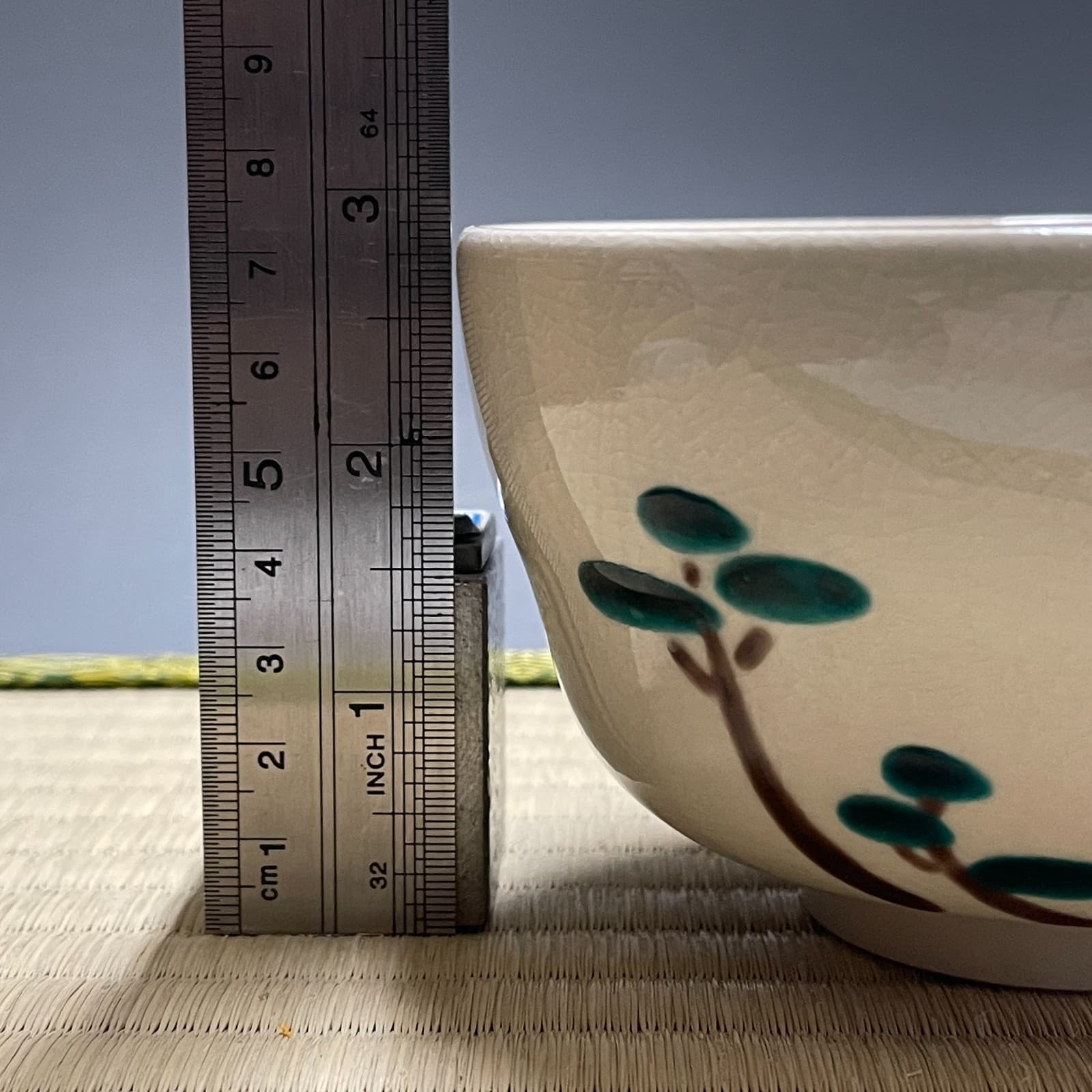 Tamekichi Mitsui / Kutani Ware A843 : Japanese Pottery Chawan Matcha Tea Bowl 6