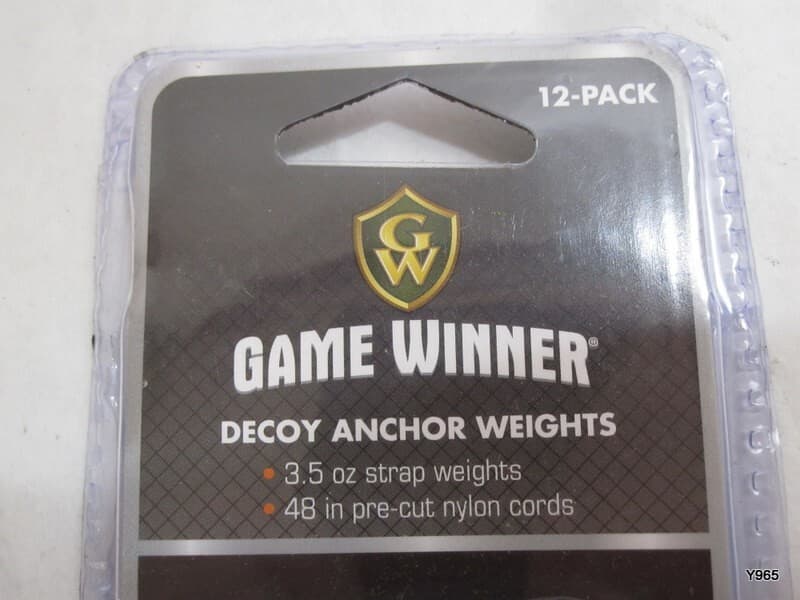 Game Winner Decoy Anchor Weights 3.5 Oz Strap Weights 48” Pre Cut Nylon Cord 2