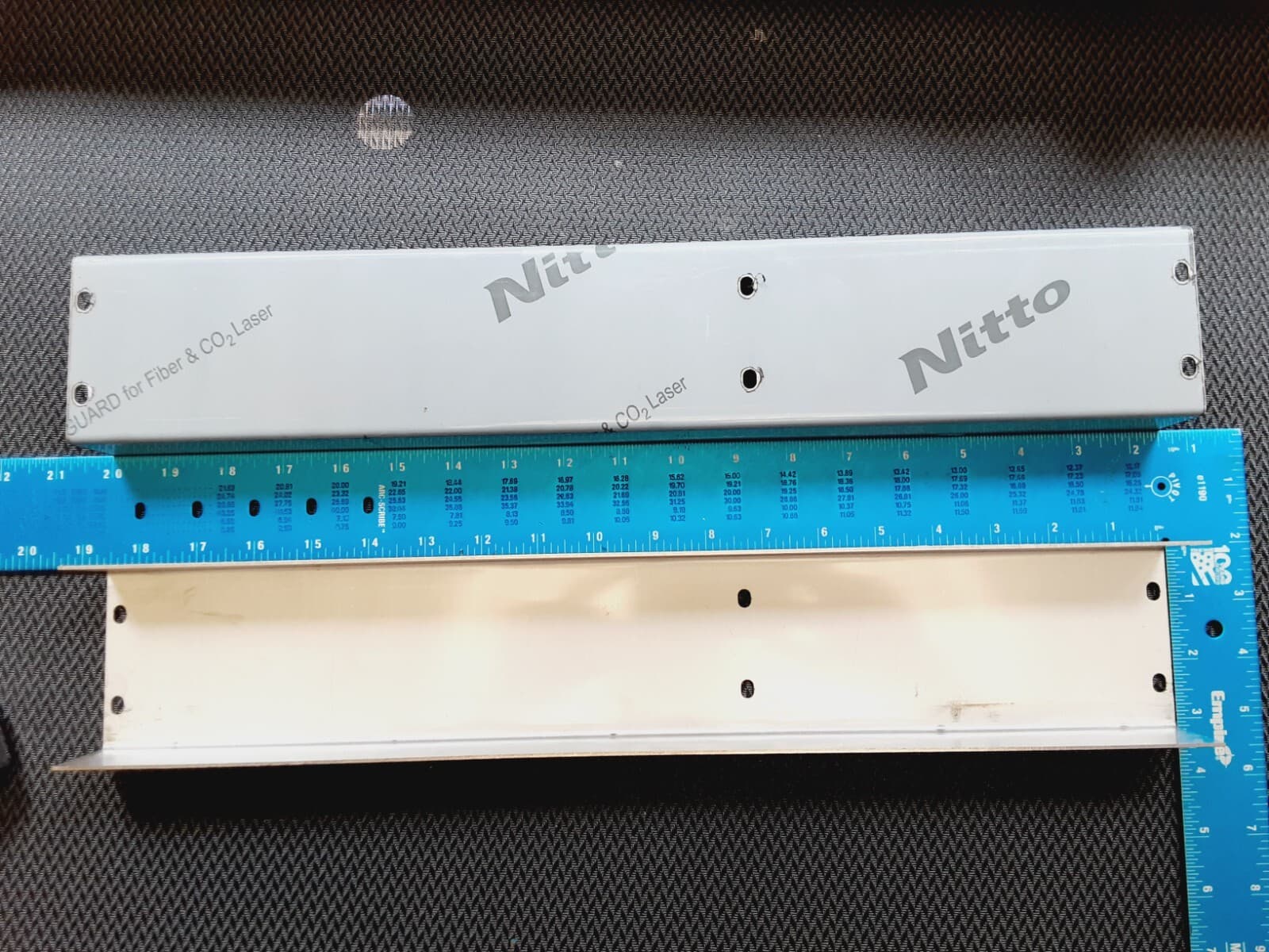 2 pcs Stainless Steel C Channel   18-9/16" L,  3" W,  1-5/8" Leg,  18 Gauge 304