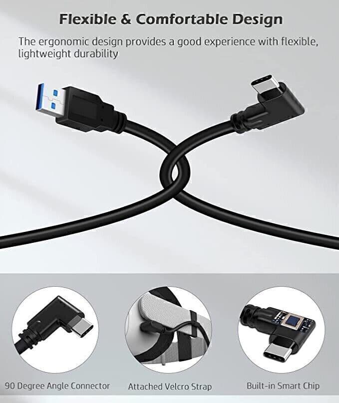Link Cable 16FT Compatible for Oculus/Meta Quest 2/1, USB 3.2 Gen 1 Type A to C 5