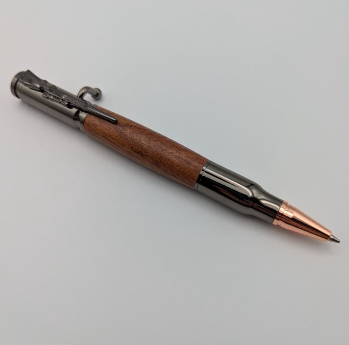 Bolt Action Pen Bullet  Gunmetal Wood Material Great Gift Dad Friend Groomsman 3