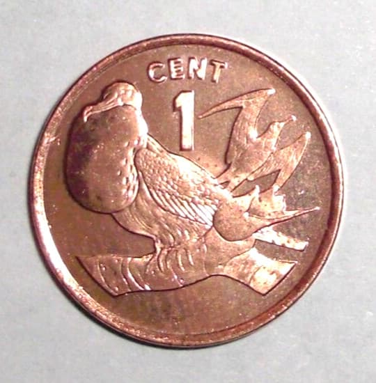 1992 Kiribati Coin 1 cent Frigate Bird Animal Wildlife