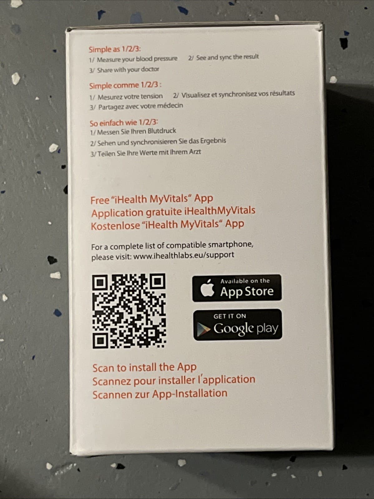 iHealth Track Connected Blood Pressure Monitor Wireless Bluetooth KN-550BT-STD 2