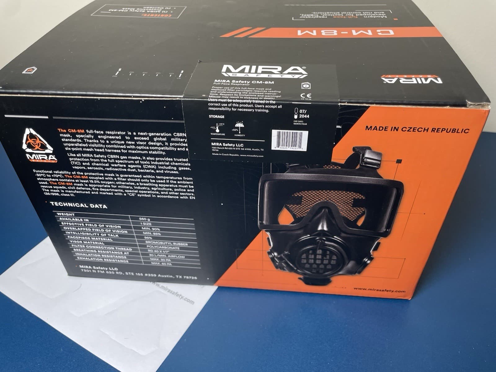 MIRA Safety Tactical Gas Mask w/ Drinking System And 2 Filters - Black (CM8M) 2