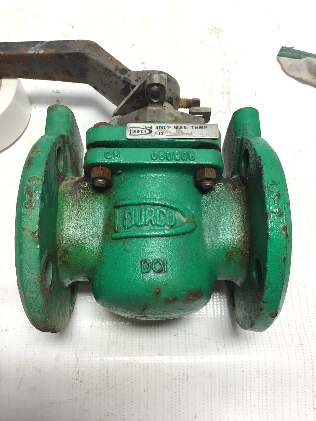 Durco T-41 T-line Manual Steel Flanged Plug Valve 400°F Maximum Temperature 5