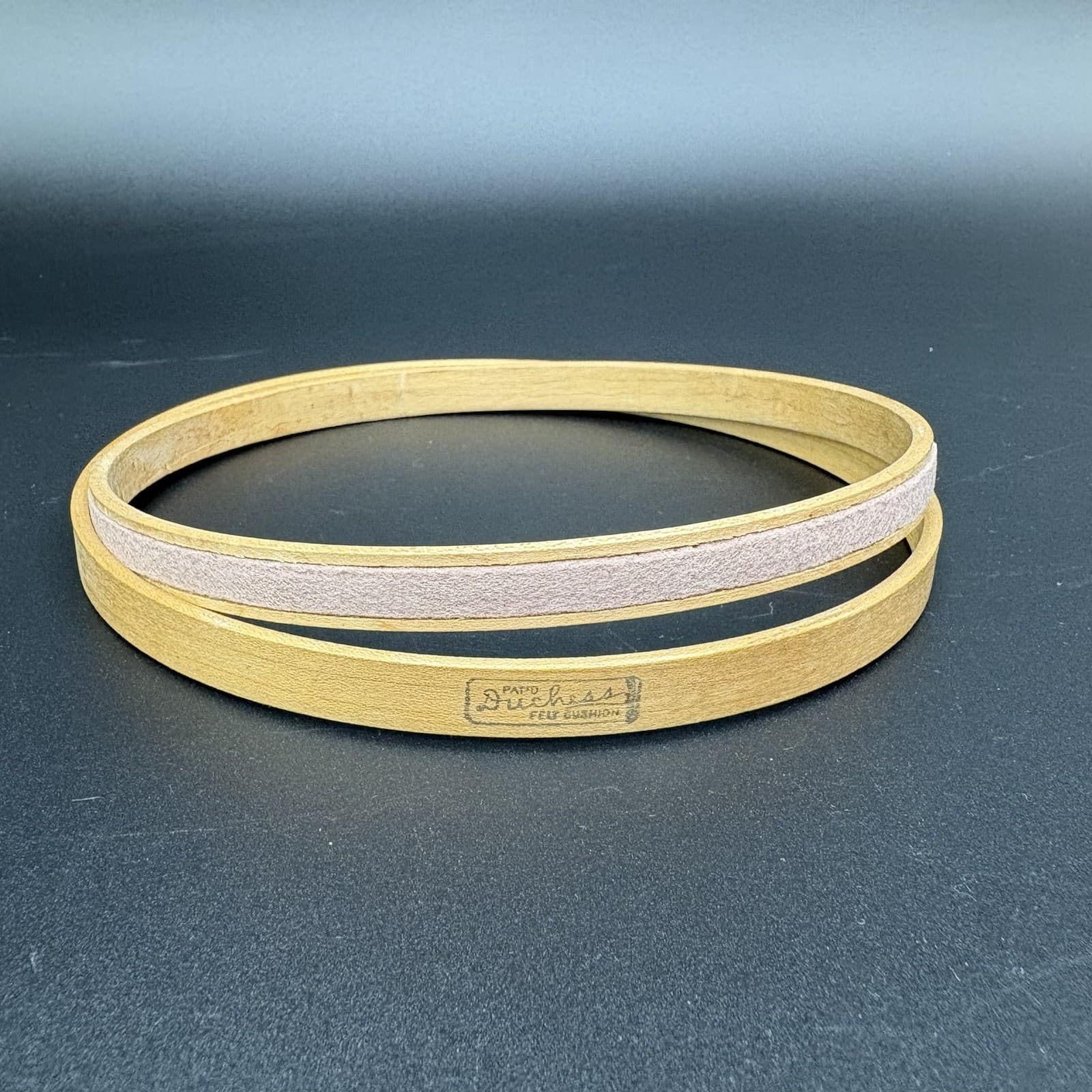 Vtg Duchess 6" Round Wood Embroidery Hoop Felt Cushion Lined Sewing Needlepoint