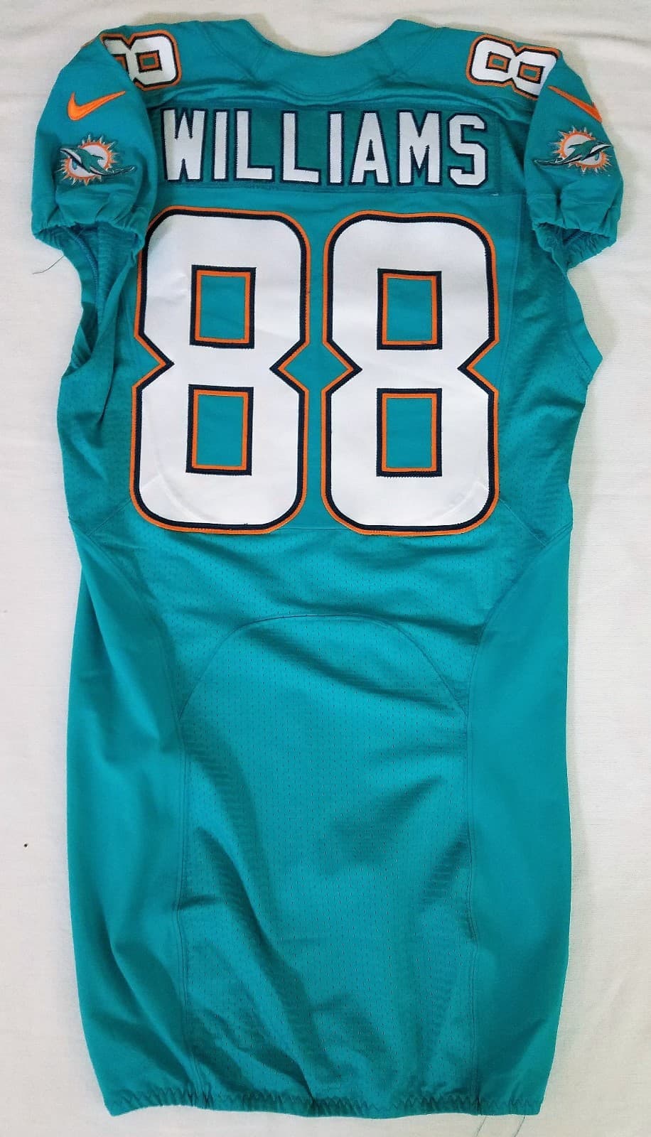 Miami Dolphins #88 Brandon Williams Game‑Issued Jersey W\50 Seasons Patch -34364 3