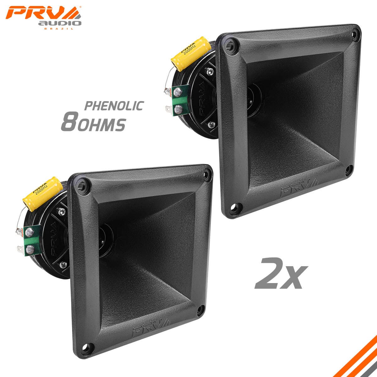 2x PRV WG175Ph 150W 8 Ohm Car Audio Tweeter / Horn Driver DT175Ph-S + WG11-25