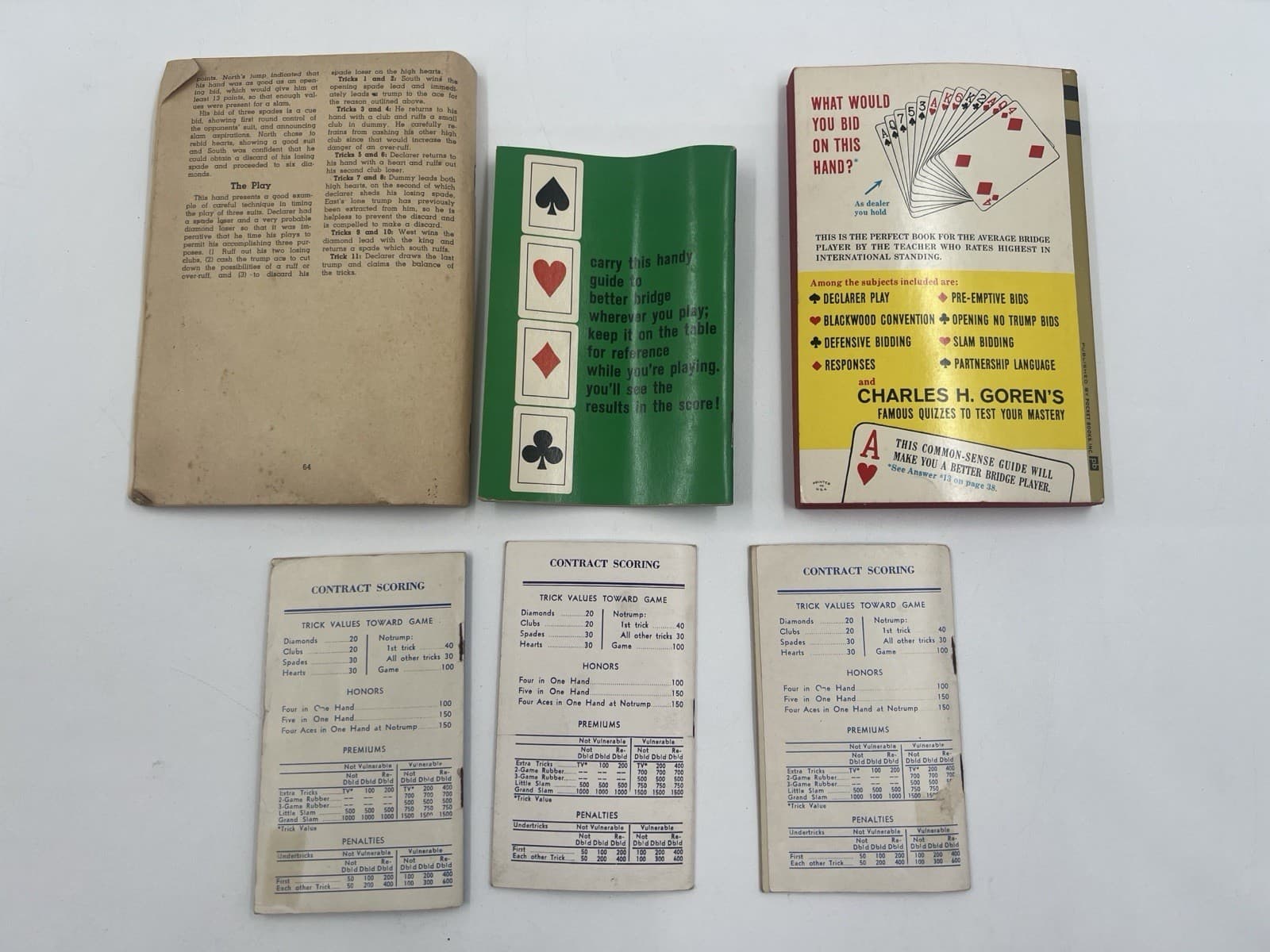 Bridge Lot of 20+ VTG BRIDGE Game Books Playing Cards Congress Charles Goren 3