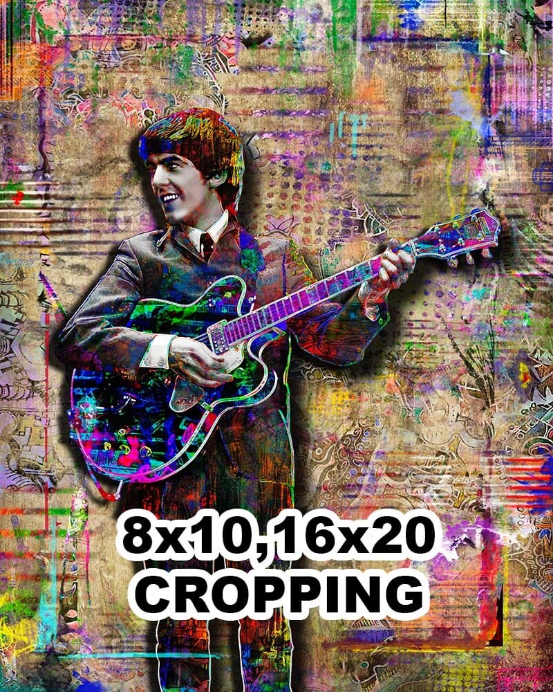 GEORGE HARRISON of The Beatles 12x18in Poster George Harrison Pop Art Free Ship 5