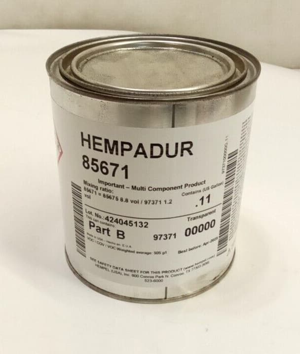 Hempadur 85671 Part B Clear Amine Adduct Cured Phenolic Epoxy Coating  .11 Gal