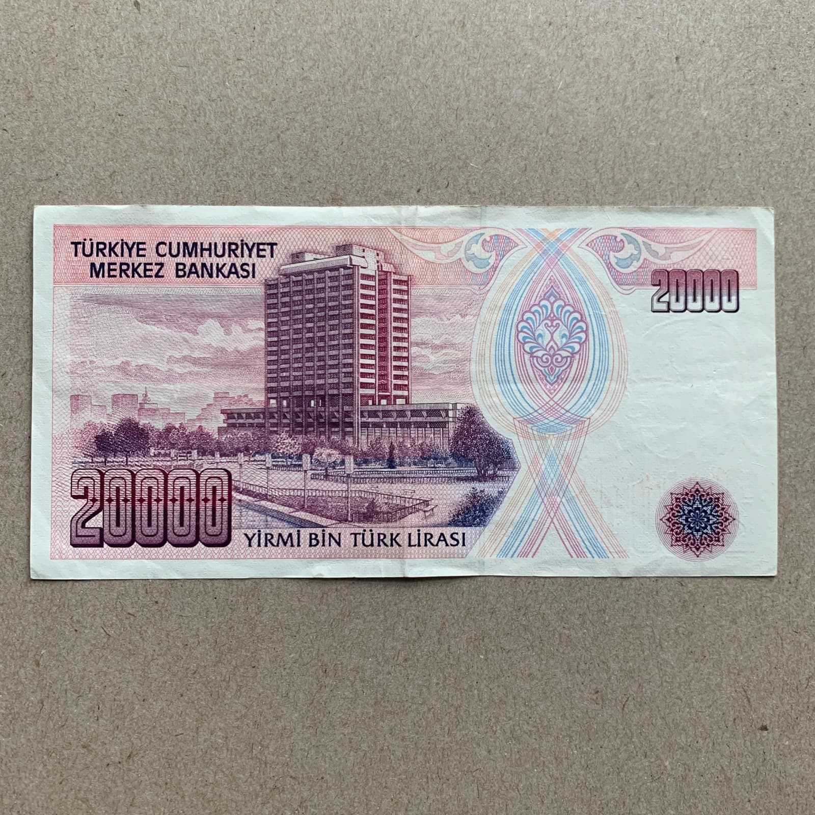 Turkey 20000 Lira Banknote Turkish Currency Mustafa Kemal Ataturk Memorabilia 2