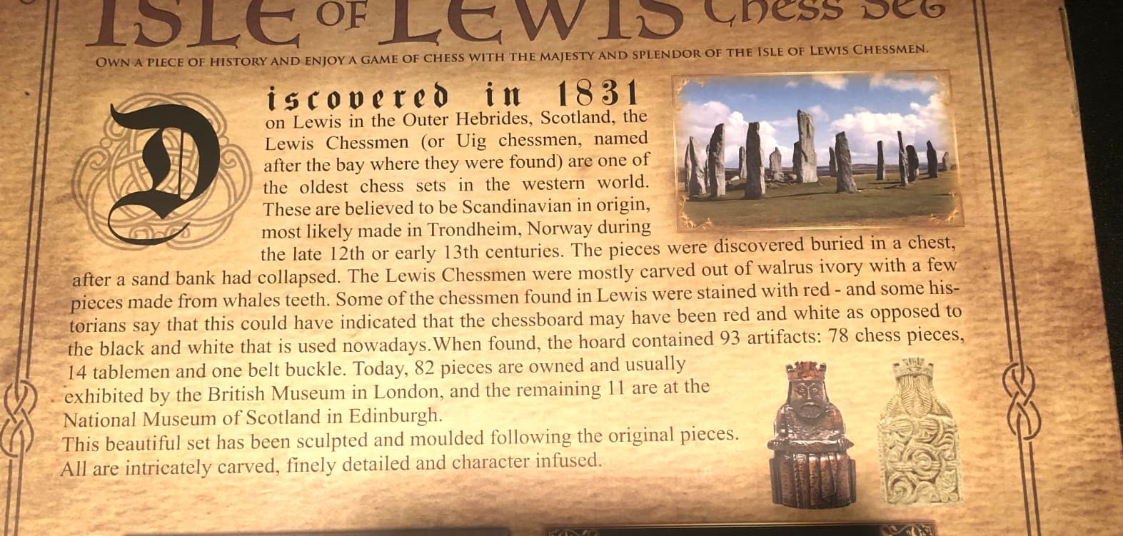 Ambassador Isle Of Lewis Deluxe Replica Historic 17.125” Chess Set Chessmen 6