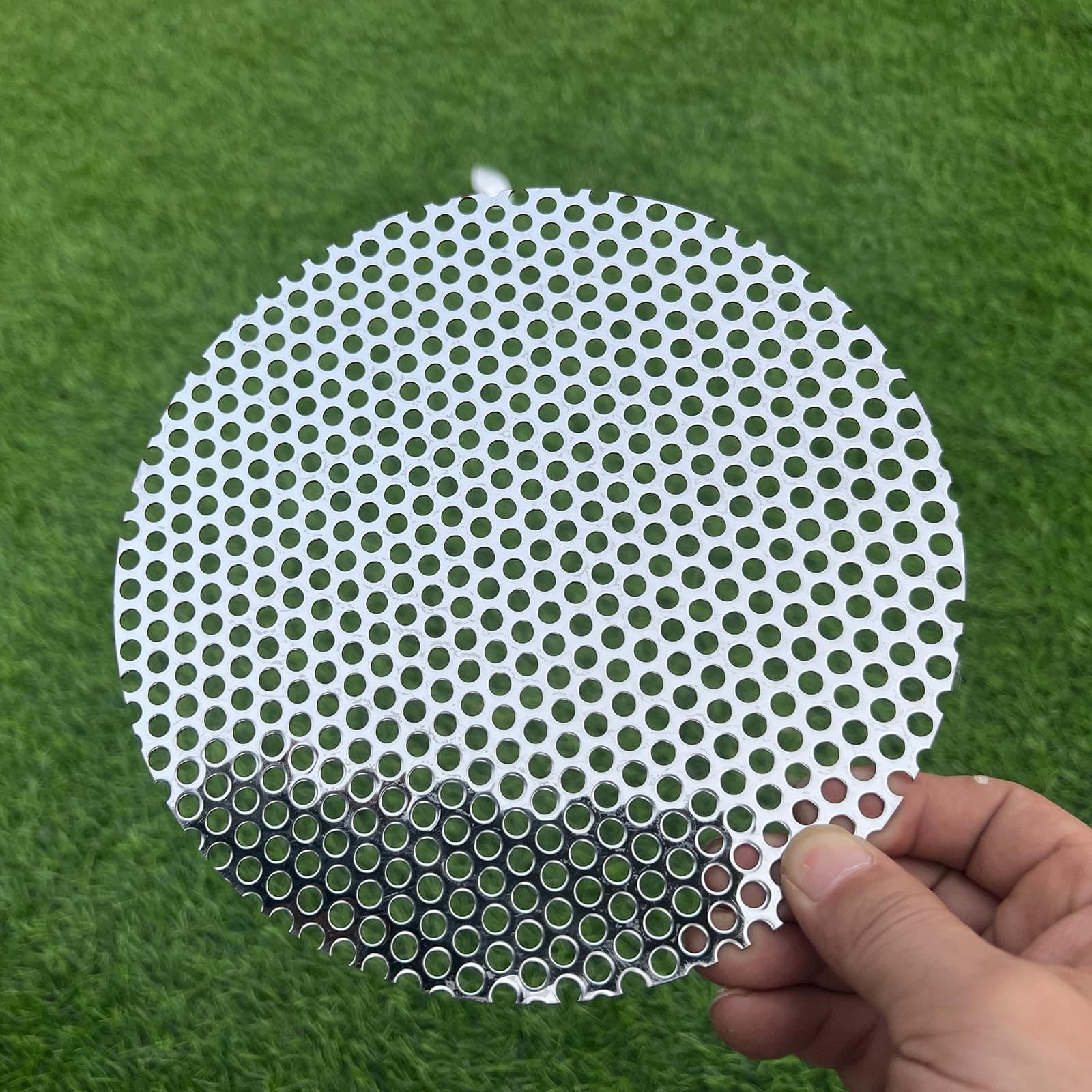 8" Diameter Round Slices Perforated Metal Sheets 19 Gauge Opening 1/5"About 5... 2