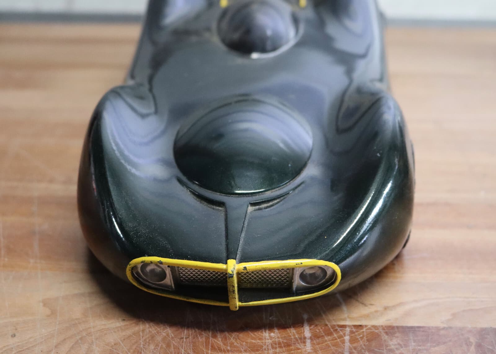 Vintage Batman Batmobile Bat Mobile Miniature Prop Replica Wood Display 16x6.5" 2