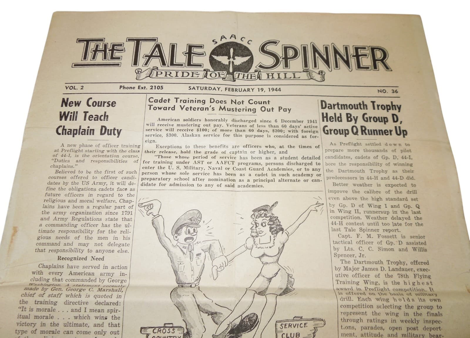 Original WWII US Army Air Force USAAF The Tale Spin 1944 Military Newspaper 2