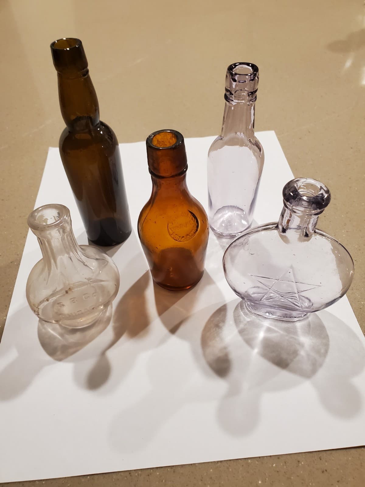Antique Mini Whiskey Bottles