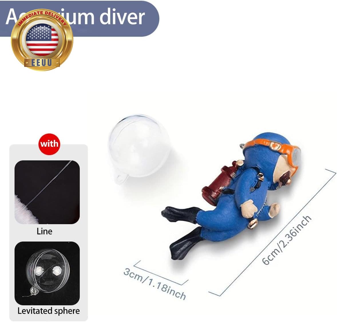 2 Pack Floating Fish Tank Decorations, Aquarium Decorations, Floating Device Fis 2