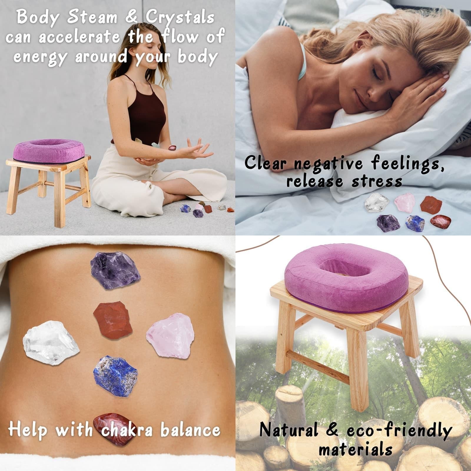 Garybank V Steam Kit for Women - Yoni Steam, Crystal, Postpartum, Vaginal Detox 5