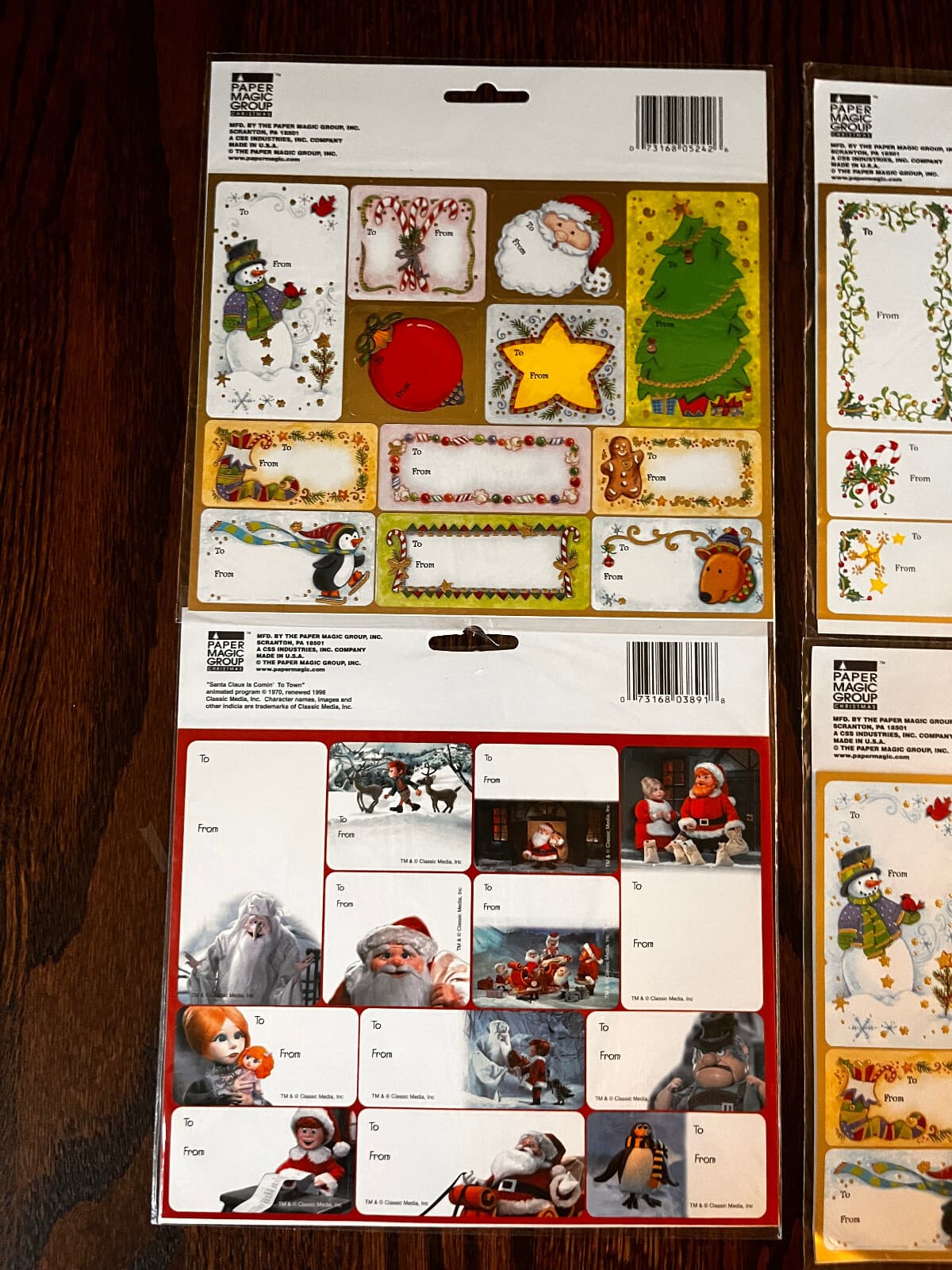 Paper Magic Christmas Holiday 6  PACKS 24 Peel 'N' Stick Foil Gift Tags Sticker 6