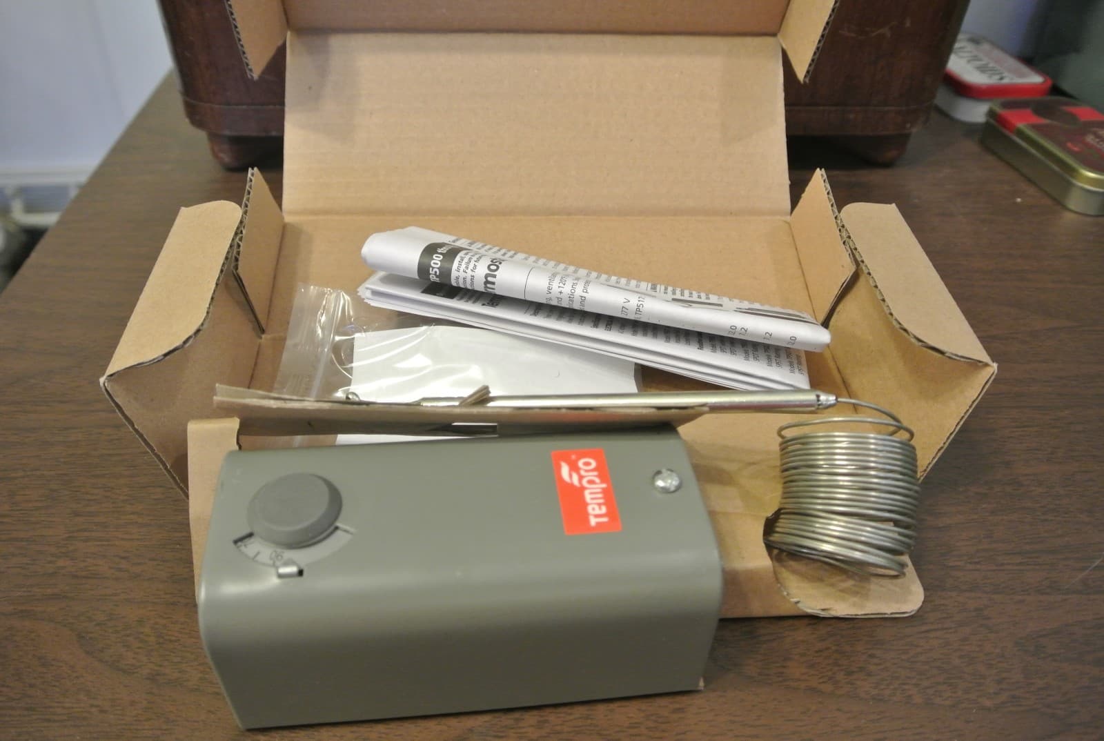 Tempro TP516 Line Voltage -30 To 90 Degree F 96 in. SPDT Thermostat NIB