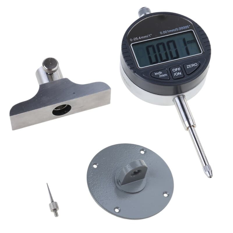 Depth Gauge Digital Indicator 0-12.7mm / 0-25.4mm Digital Dial Depth Gage Base 3