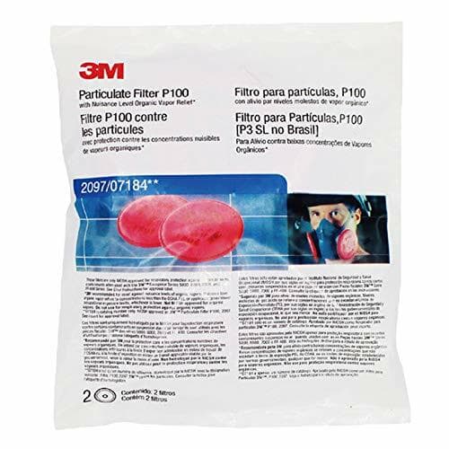 3M 2097 / 07184 Replacement P100 Particulate Filter Nuisance Level Organic Vapor 2
