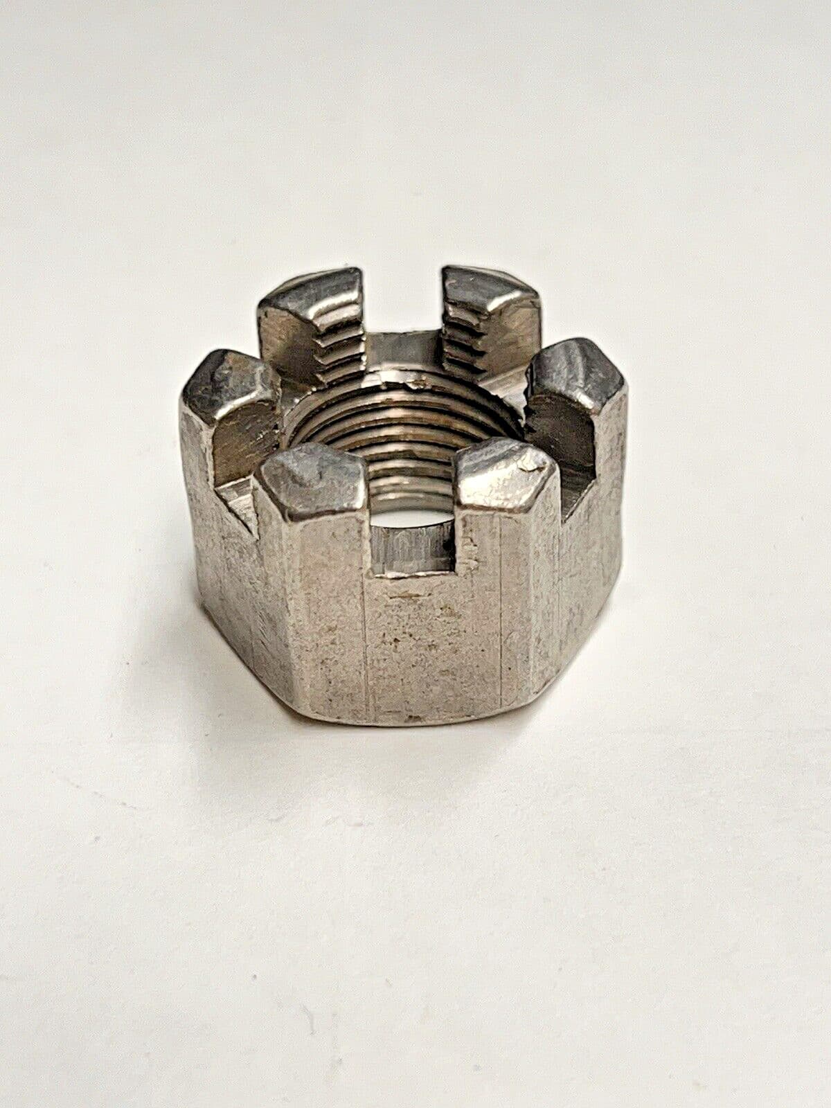 (4) 5/8-18 Slotted Hex Castle Nut Cotter Pin Lock .625-18 Fine UNF 11/16" High