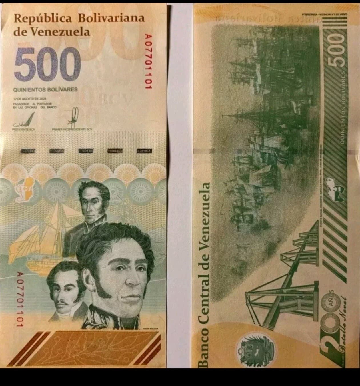 x8 VENEZUELA 500 DIGITALES 2023 UNC NEW 500 Million Bolívares – COA Included 2