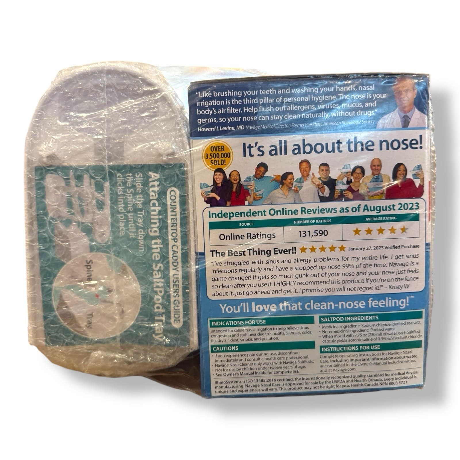 Navage Essentials Bundle-Navage Nasal Irrigation System, Caddy & Cleaning Kit 3