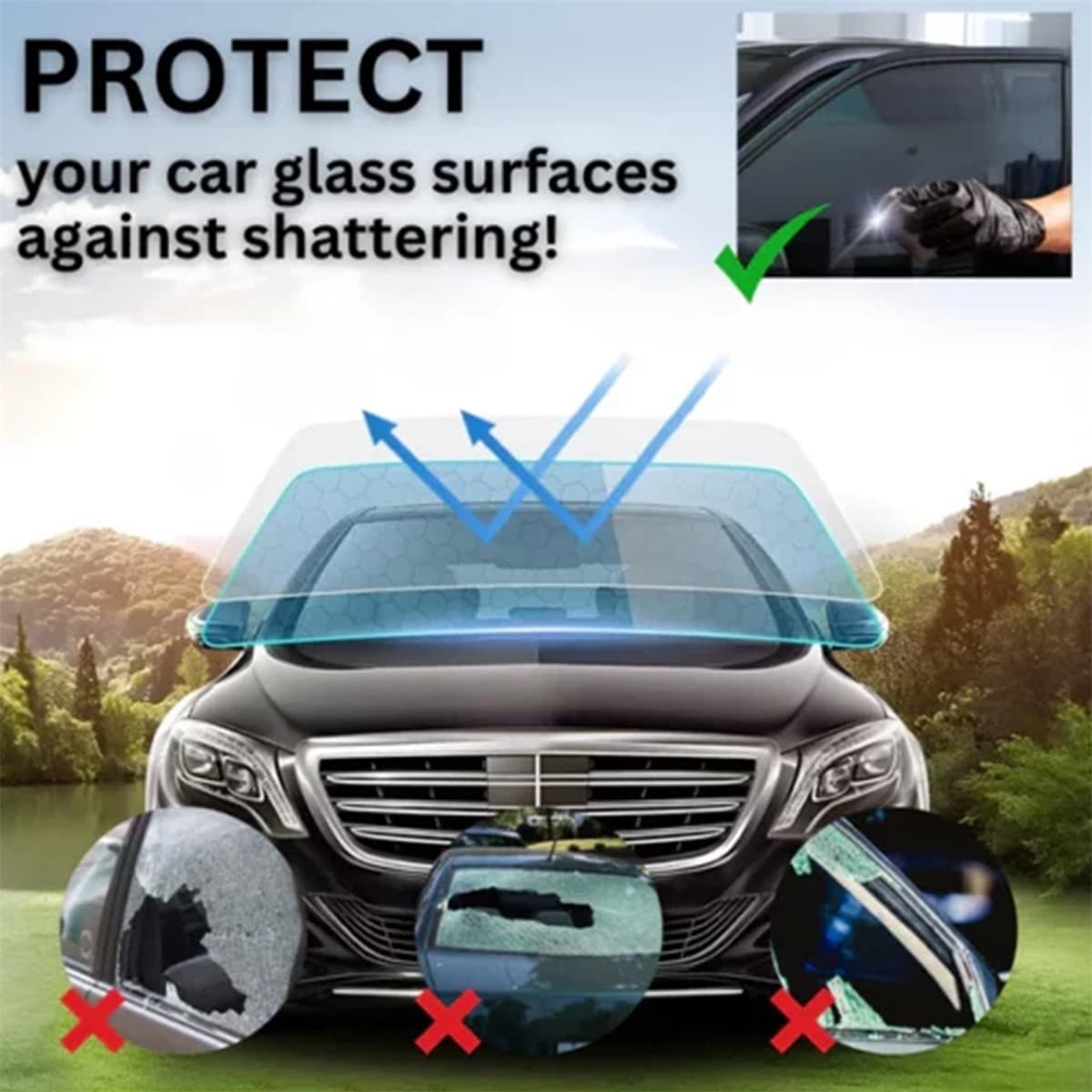 1pc Nano Coat One Way Mirror for Windows,Monitor Rooms,Car Rearview Mirror 5