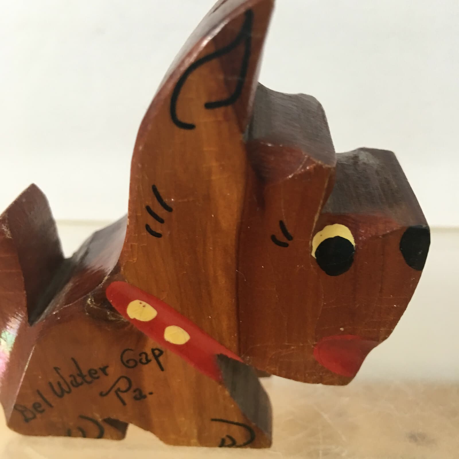 Vtg Wood Scottish Terrier Scottie Dog Souvenir Delaware Water Gap Pennsylvania 6