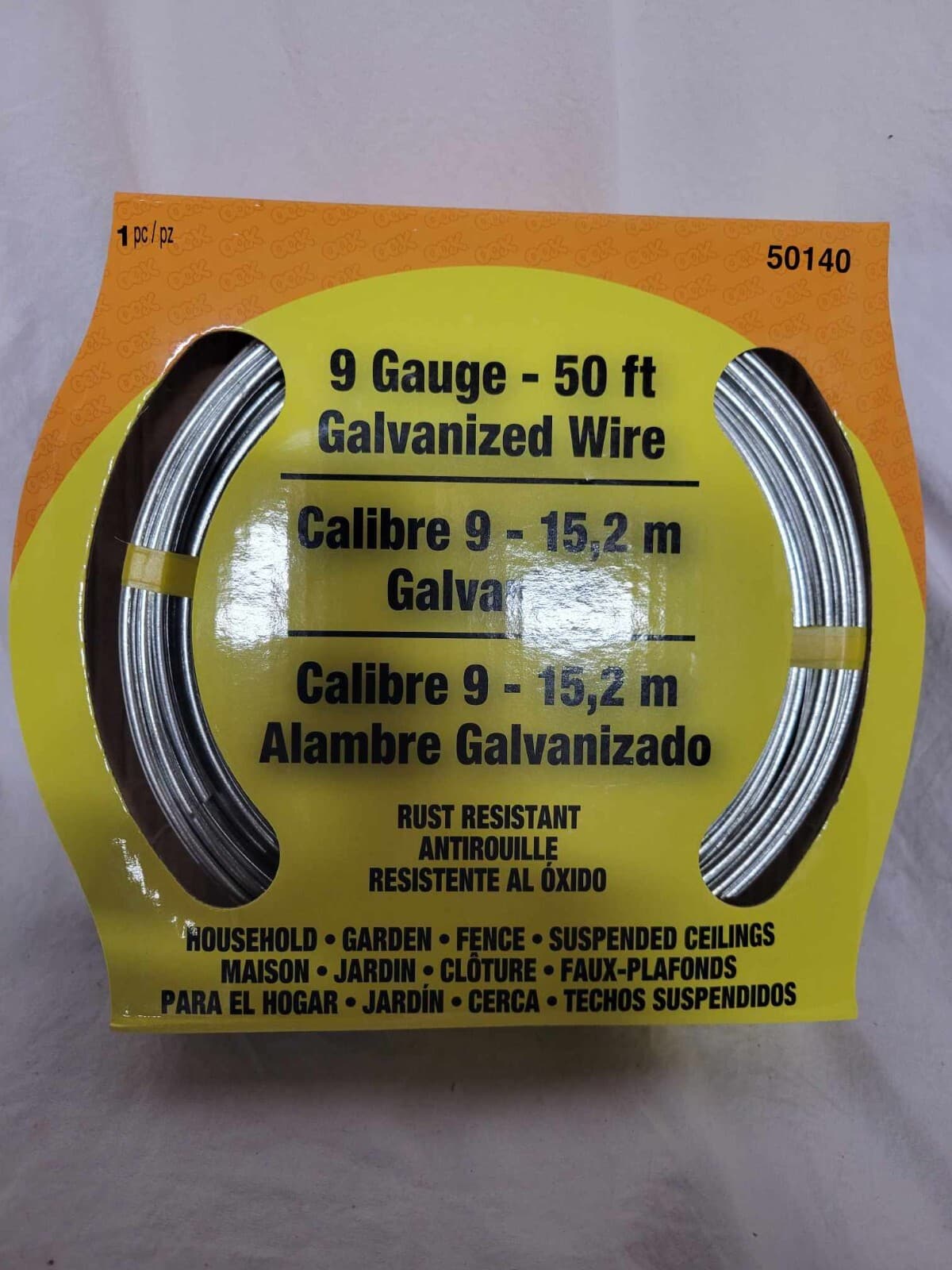 9 gauge 50 ft Galvanized Wire