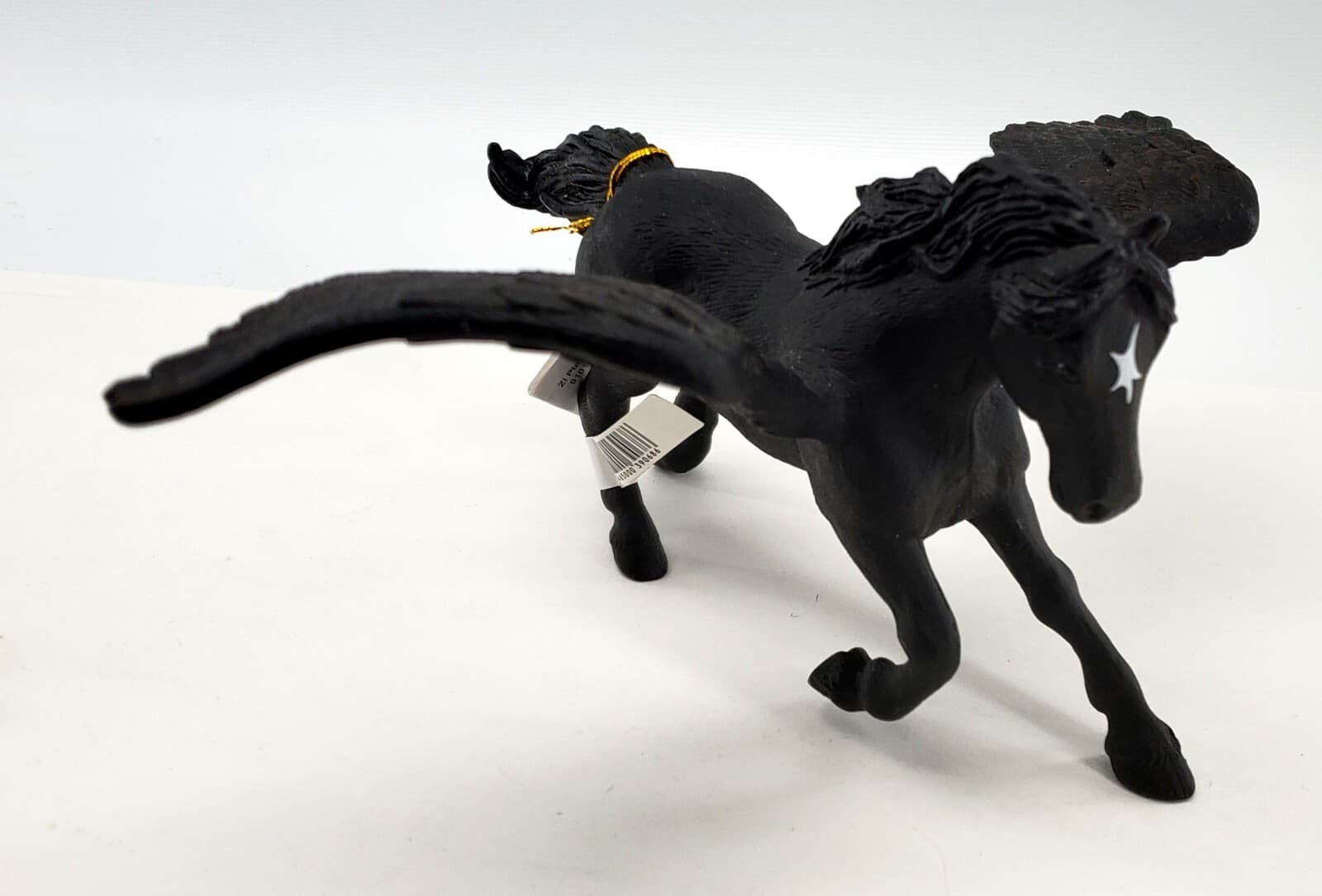 Papo Black Winged Pegasus Horse Figurine 8" Wingspan Star on Forehead 5