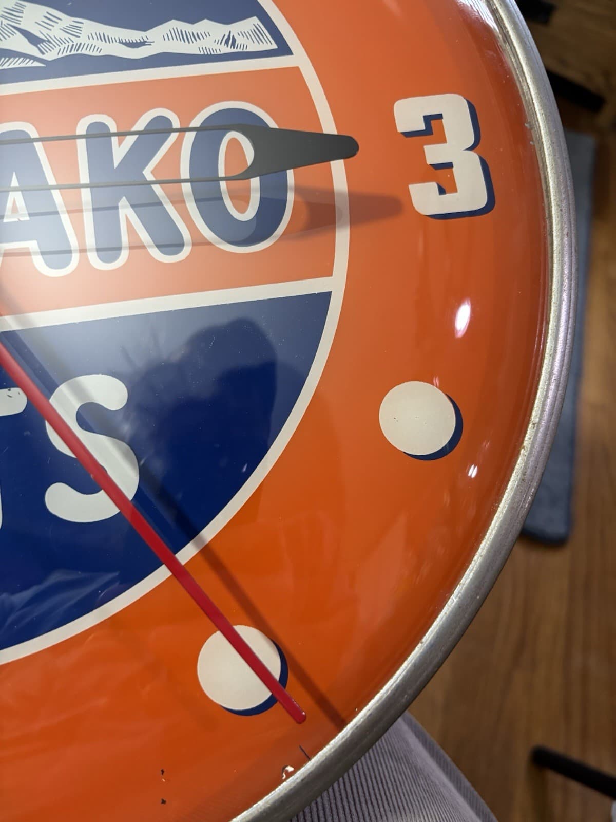 Vintage Original Working Arpeako Hots Hotdogs Franks Rochester NY Pam Clock Sign 4