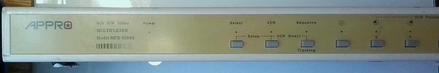 APPRO Tech MPX-9104SN 4-Channel Black White Quad Processor CCTV Surveillance