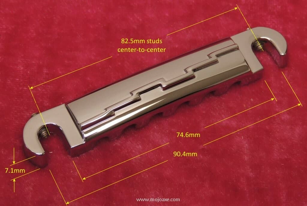 Lightning Bolt Wraparound Bridge for Gibson SG Junior, UN-AGED CHROME, MojoAxe 5