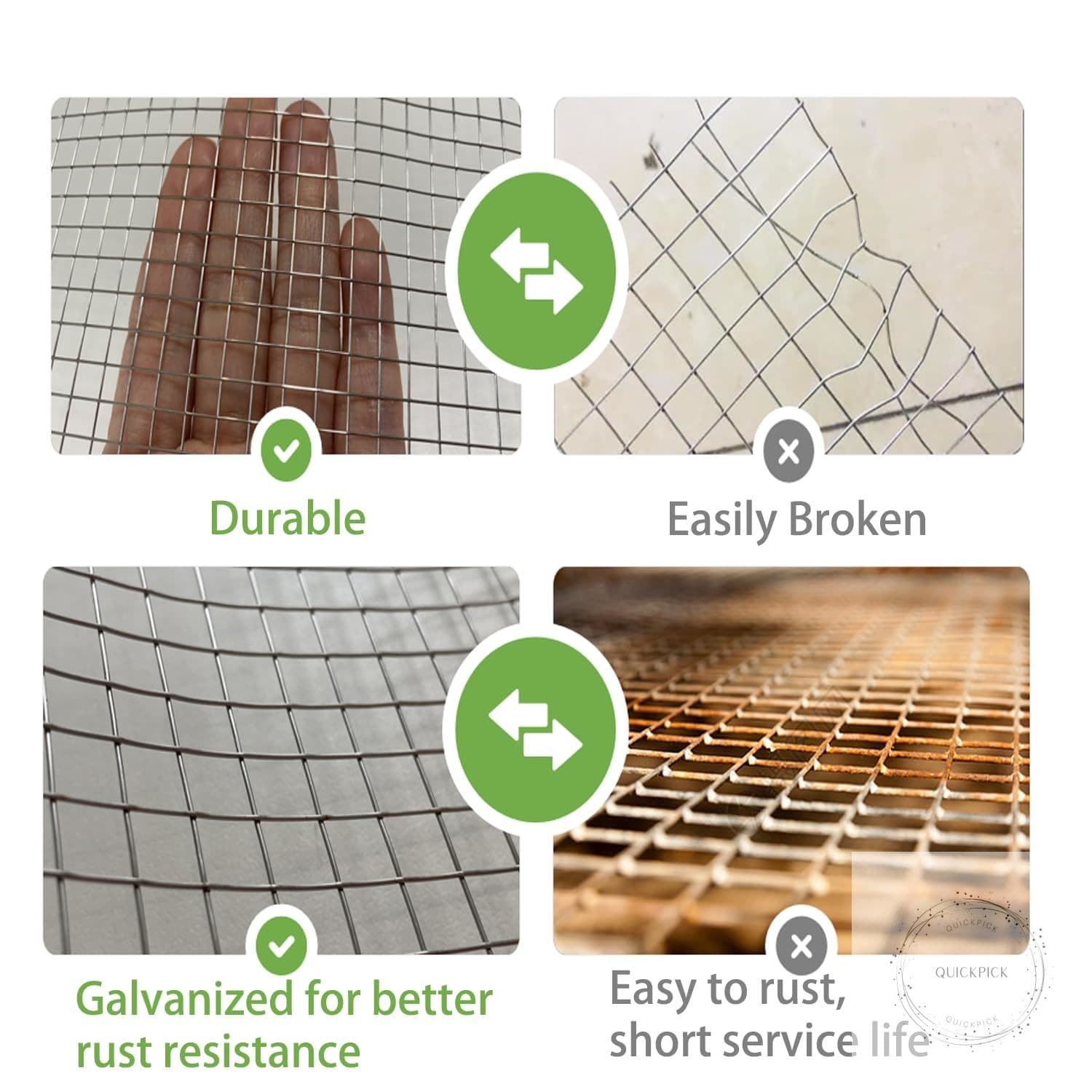 304 Stainless Steel Wire mesh, 2PACK 4 Mesh Completely Welded, Completely Welded 5