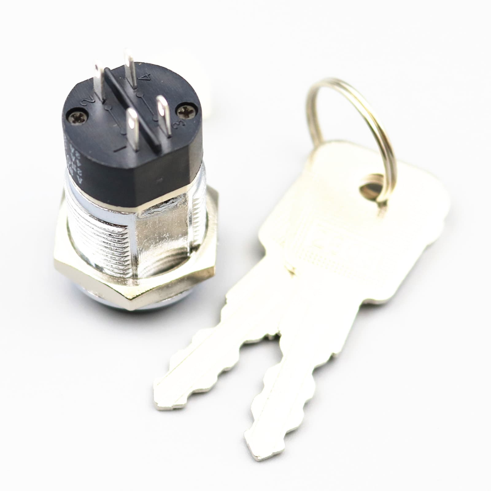 19mm Metal 4 Pins ON-OFF A Series 2Position 2803 Electronic Lock Key Switch 4
