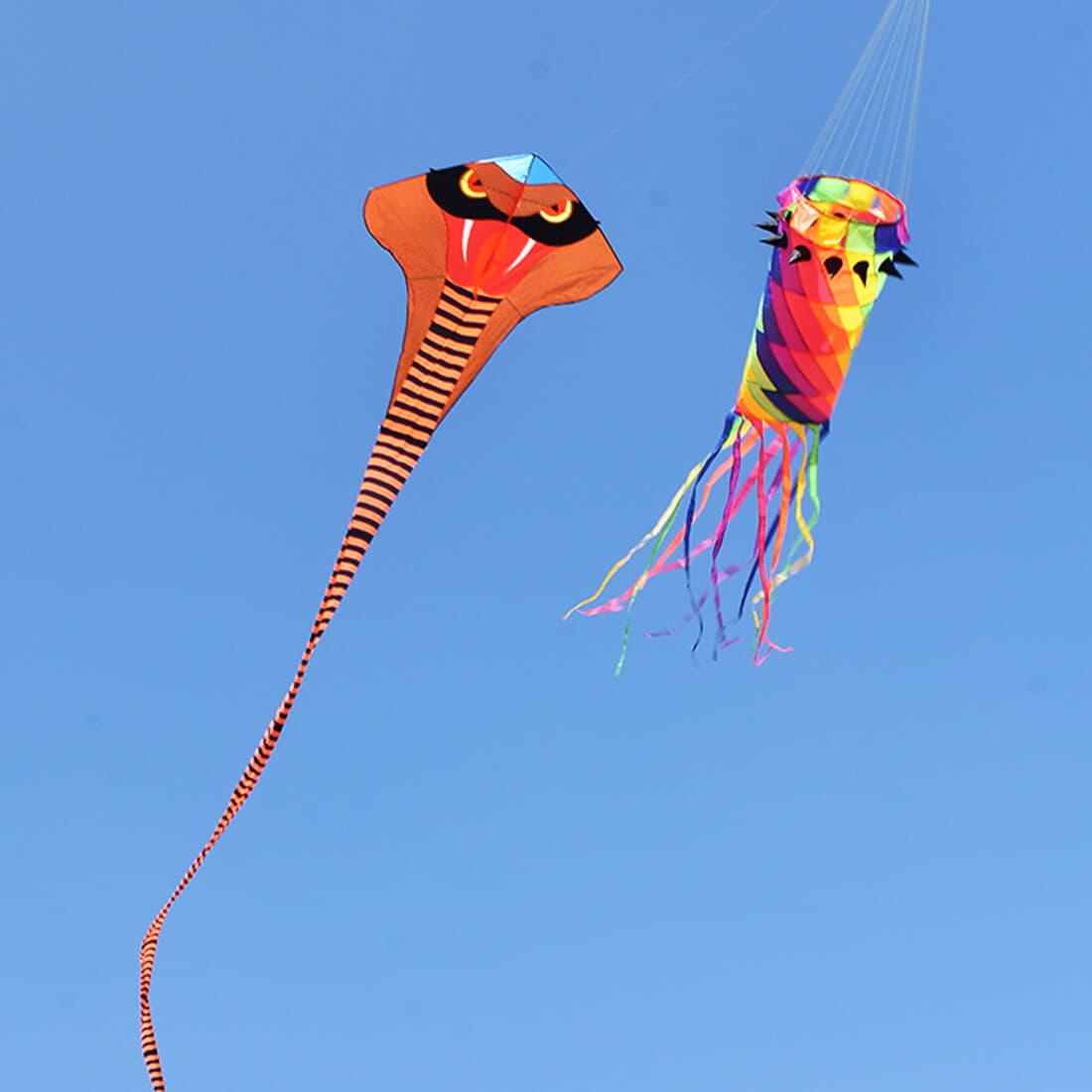 Giant 3.5m Shaped Kite Rainbow Spin Windsock Super Turbine Kite Poles Hanging 3