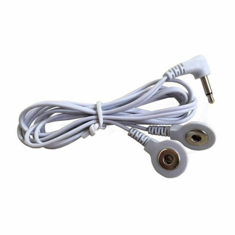 2Pcs Tens Machine Electrode Pad Stub Lead Wires Cables Male 3.5mm Connection 2