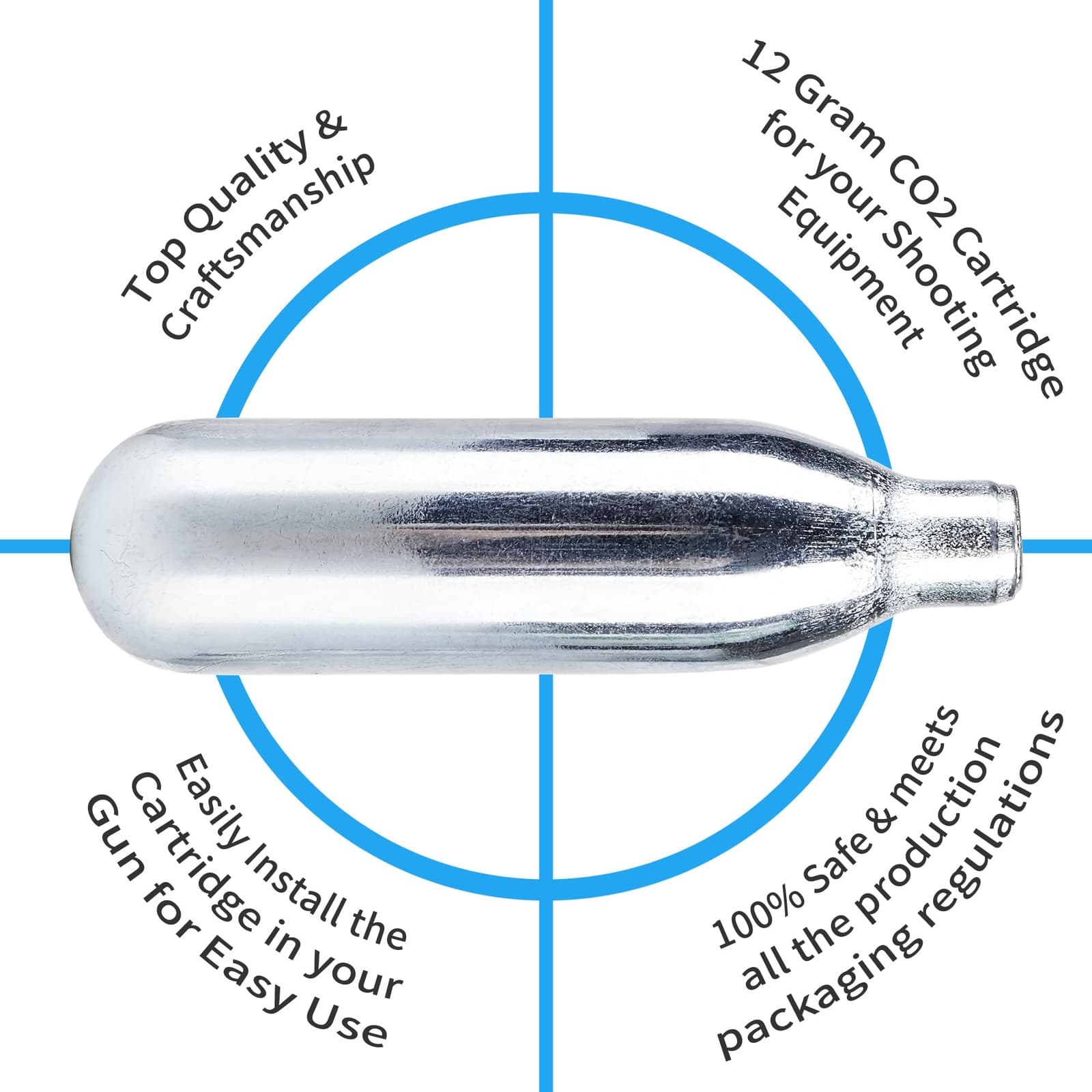 8 Gram/ 12 Gram CO2 Cartridges for Paintball - CO2 Cylinder CO2 Powerlet Cart... 3