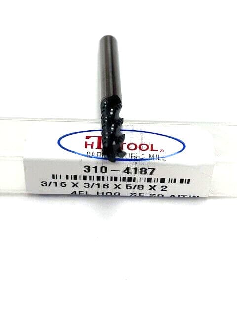 3/16  4 FLUTE ALTIN COAT CARBIDE ROUGHING END MILL 5/8 X 2 OAL HTC 310-4187 5