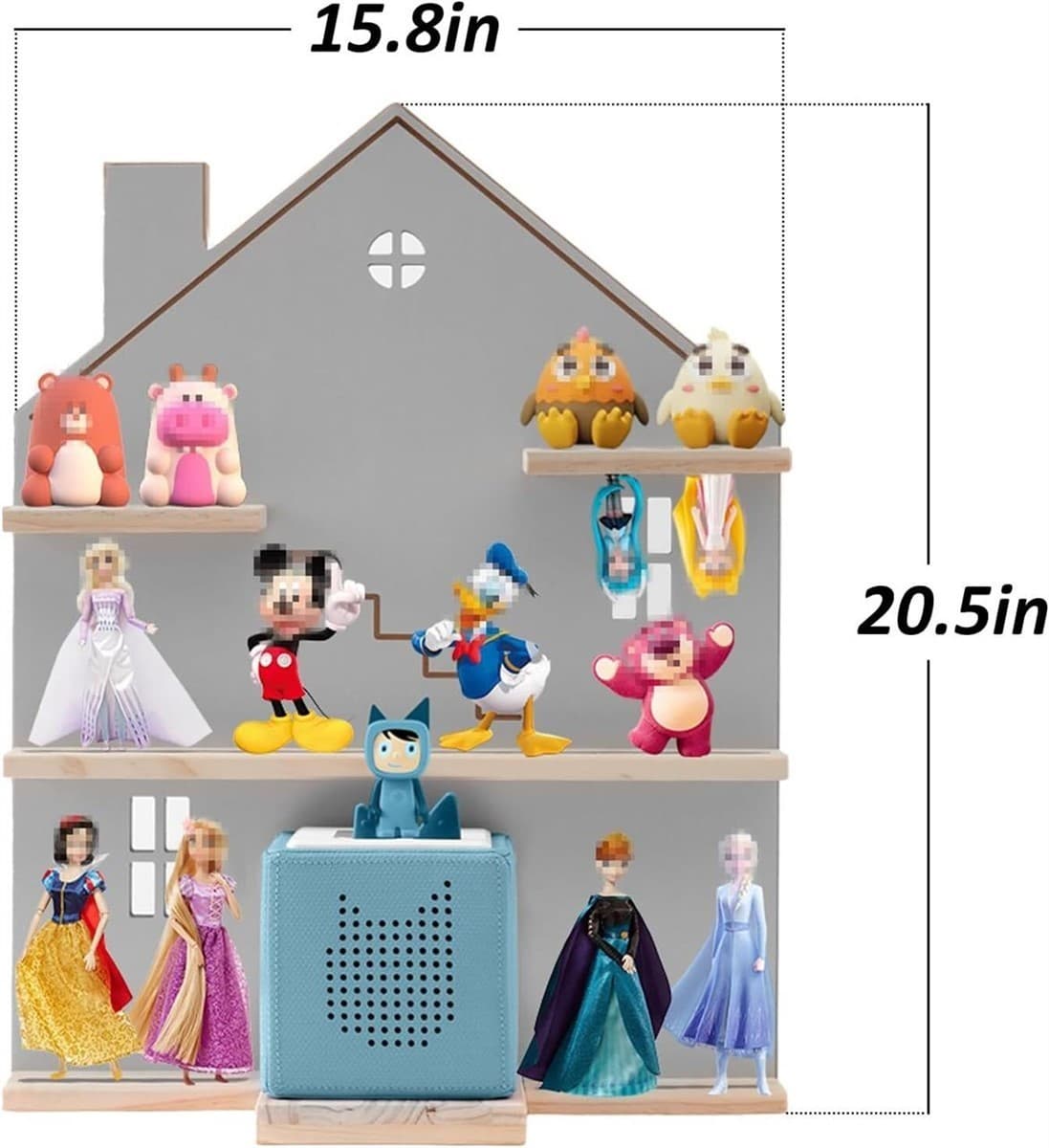 Tonie Box Shelf for Tonie Box and Holds 30 Tonies and Charger Magnetic Shelf NEW 3