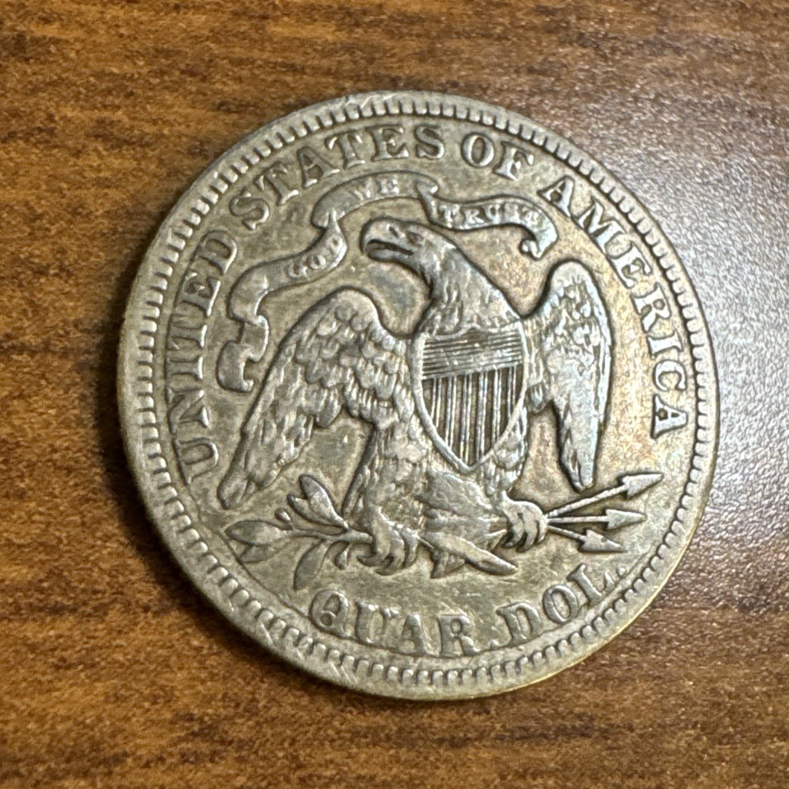 1877 Liberty Seated Silver Quarter VF+ 2