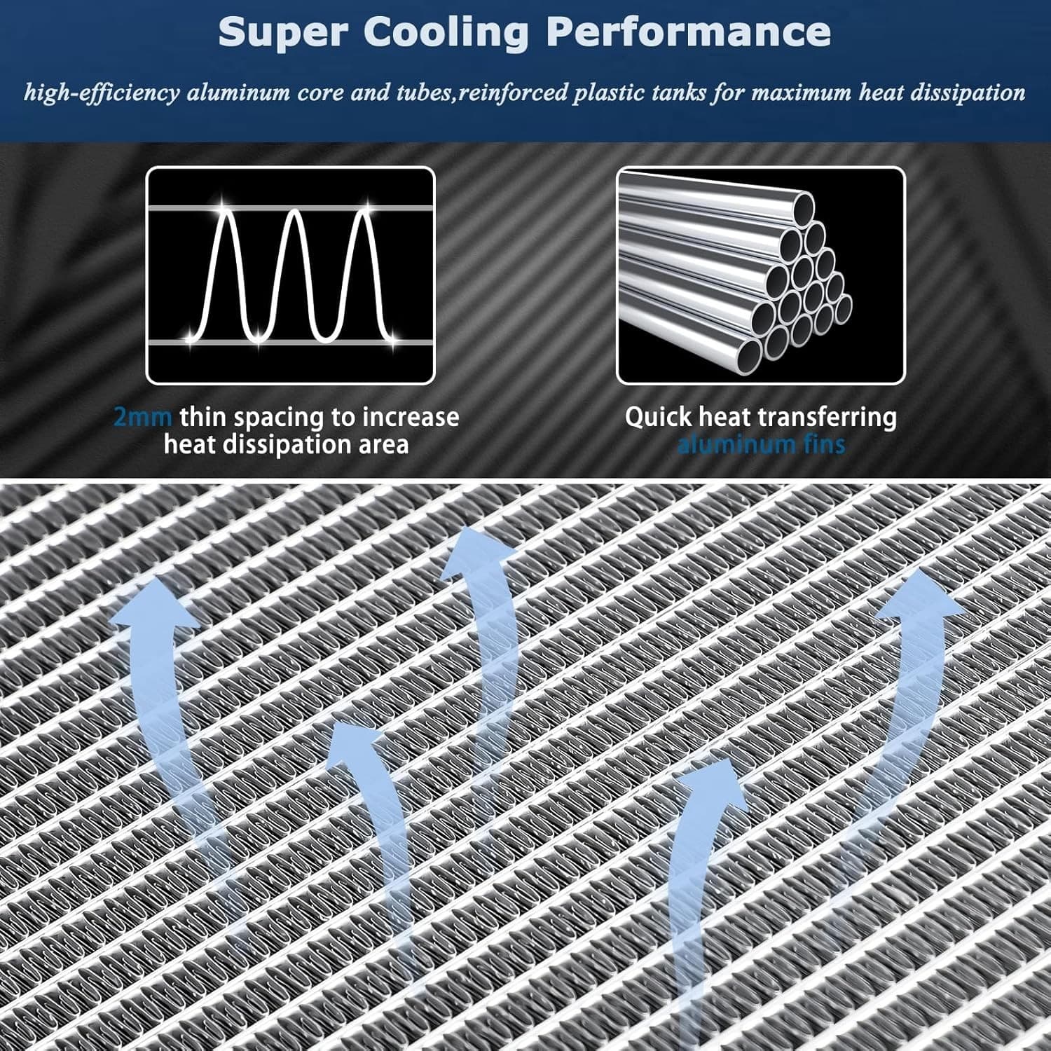 1130 Aluminum Radiator for Isuzu Trooper 2.6L,L4 - OE Spec Full Aluminum Design 3