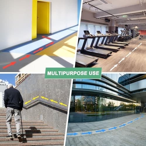 4-Pack Arrow Sticker, 12 x 4 Inch/ 300 x 90 mm PVC Waterproof Self-Adhesive Red 6