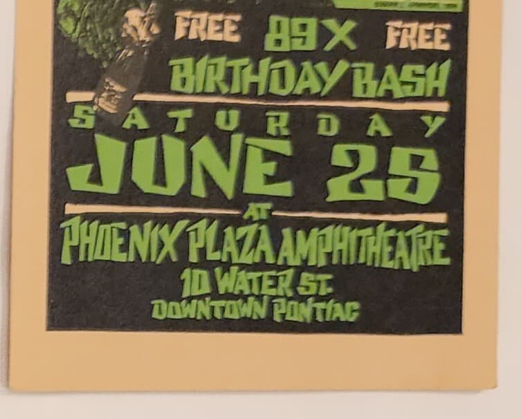 Arminski Handbill Beck 6.25.94 Poster 89X Birthday Bash Phoenix Plaza MI 5