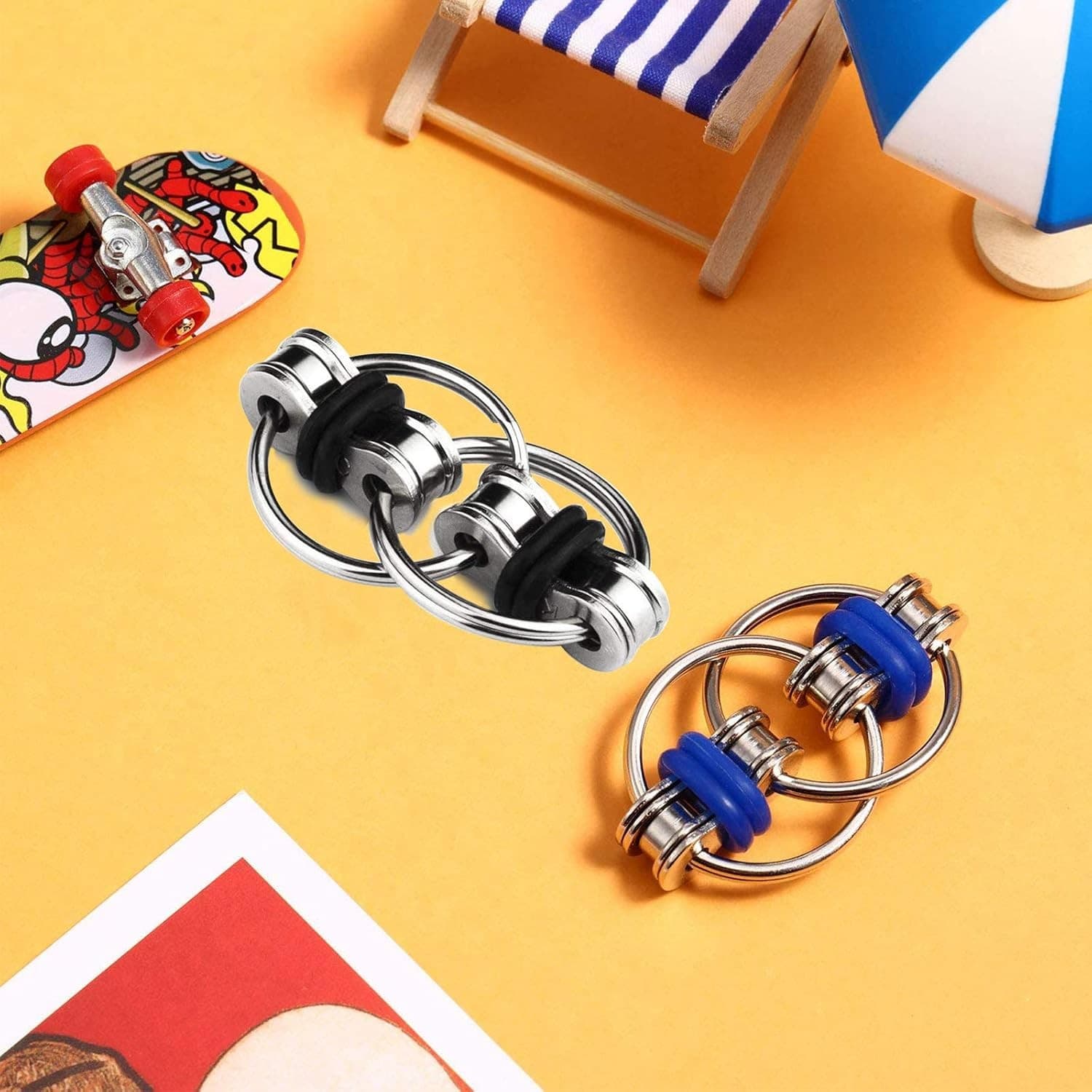 Fidget Toy Flippy Chain Stress Anxiety Relief ADHD and ADD, Anxiety...  5